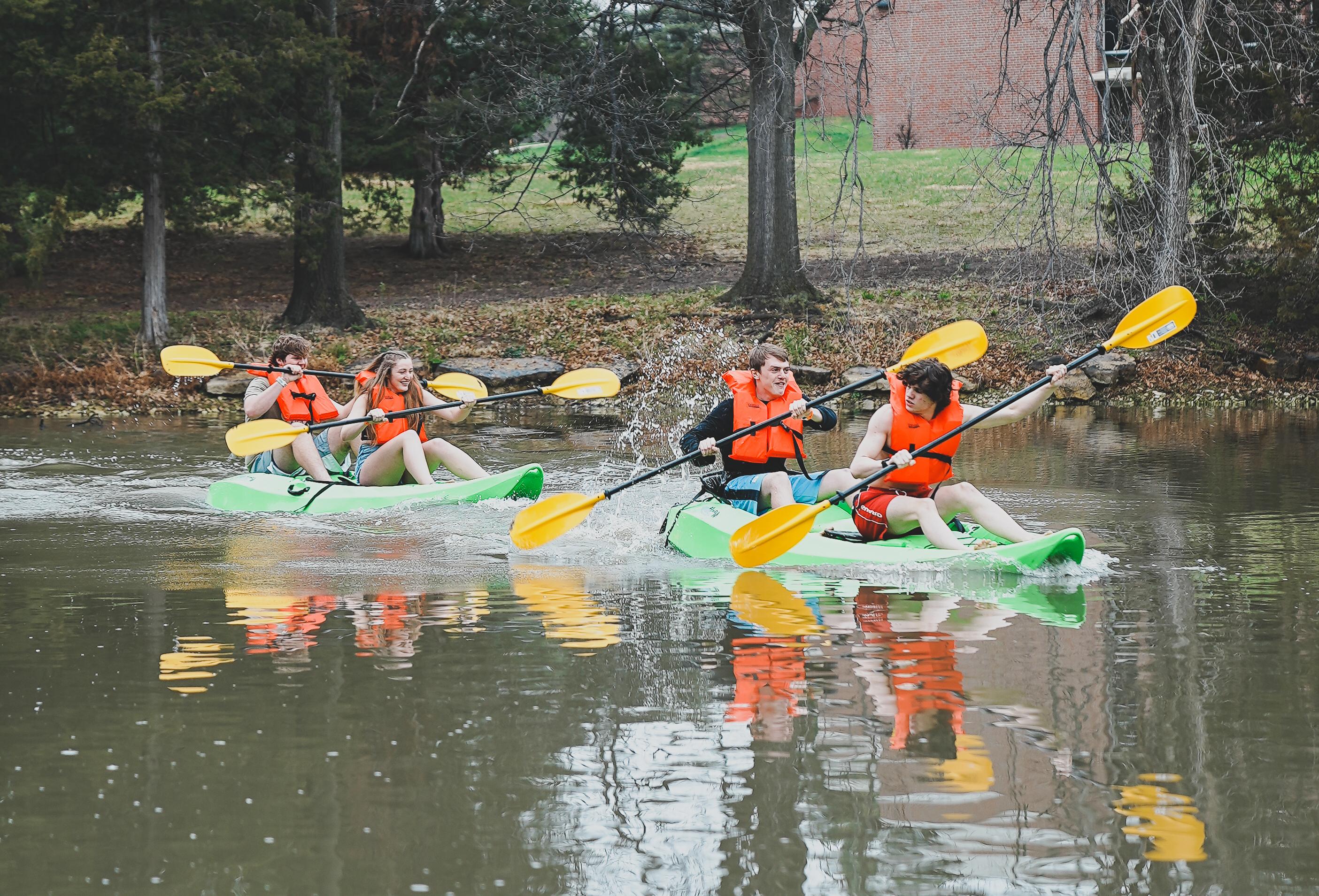 Student Canoe Race on Doane Lake